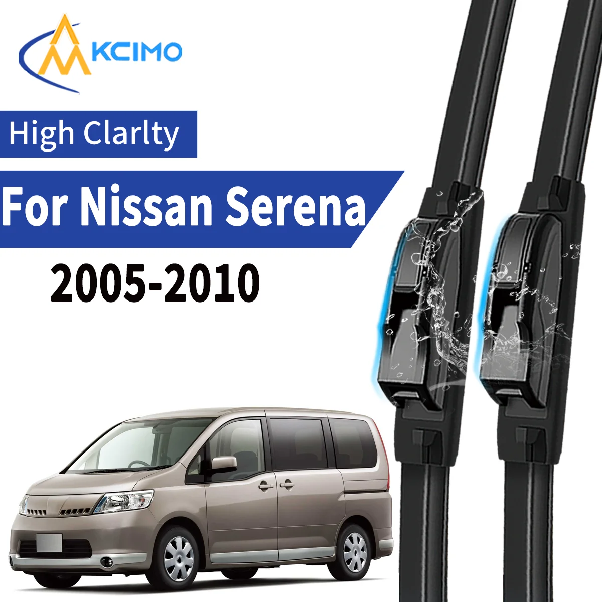 

2pcs Car Front Wiper Blades For Nissan Serena C25 05–10 Windscreen Windshield Wipers Silent Rubber Auto Accessories Replacemen