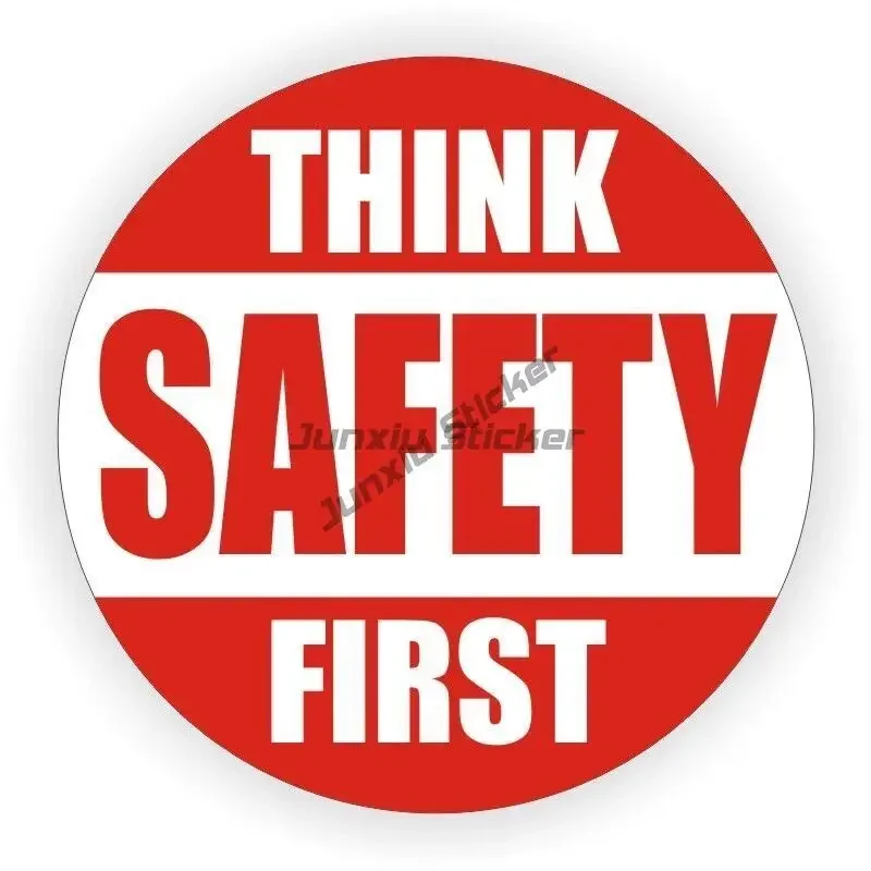 THINK SAFETY First HARD HAT Laptop Stickers  Helmet Car Bumper Waterproof Decal