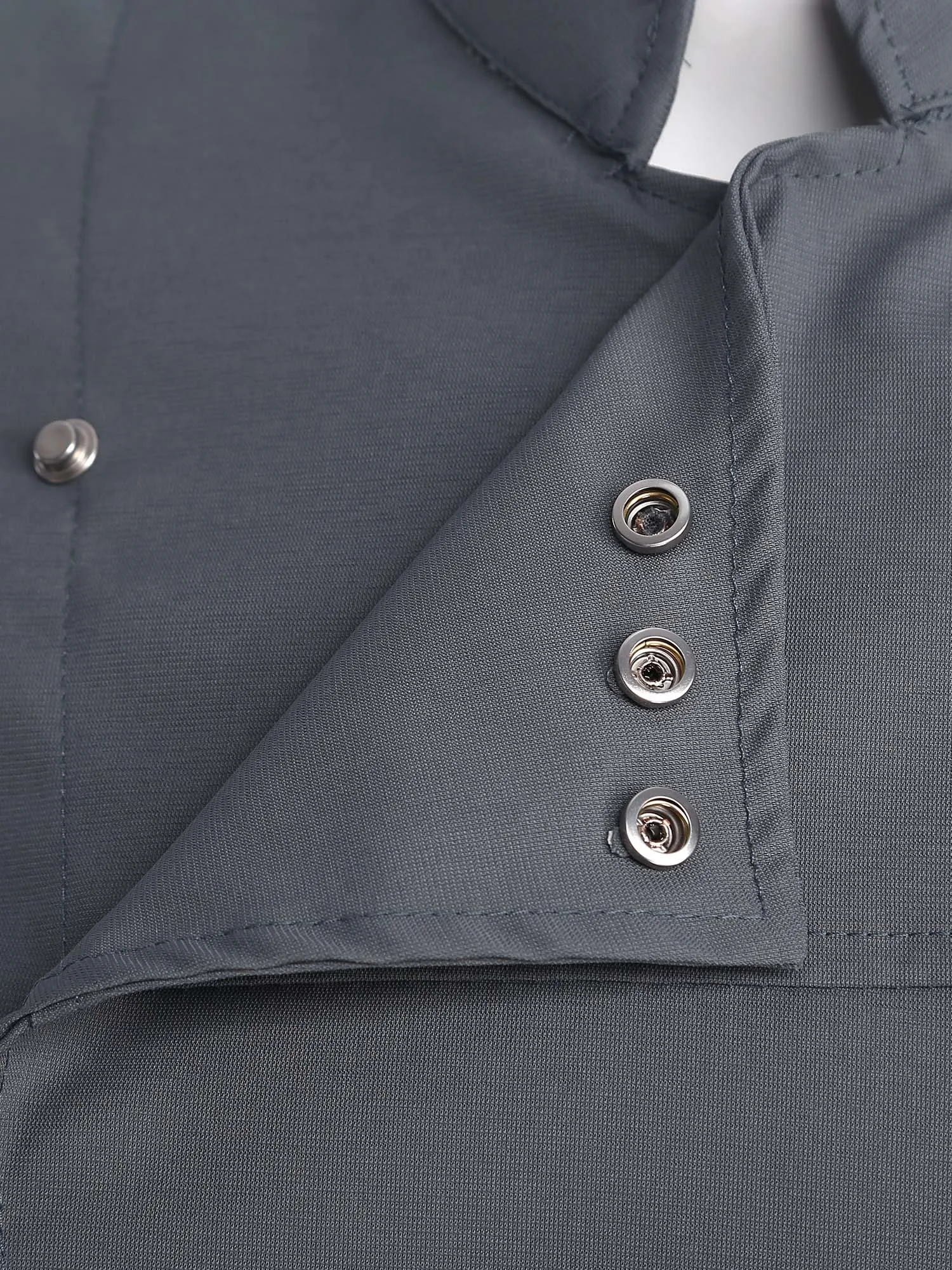 Manteau de Chef pour hommes et femmes, uniforme de cuisine, veste col montant, manches courtes, chemise à boutons-pression pour Restaurant, hôtel, café, boulangerie