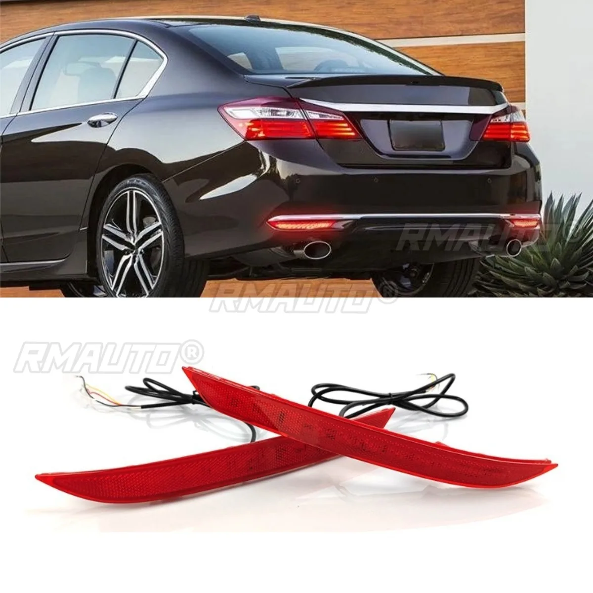 

For Honda Accord US Edition 2016-2017 Rear Bumper Light LED Rear Bumper Brake Fog Light Left Right Rear LED Taillight