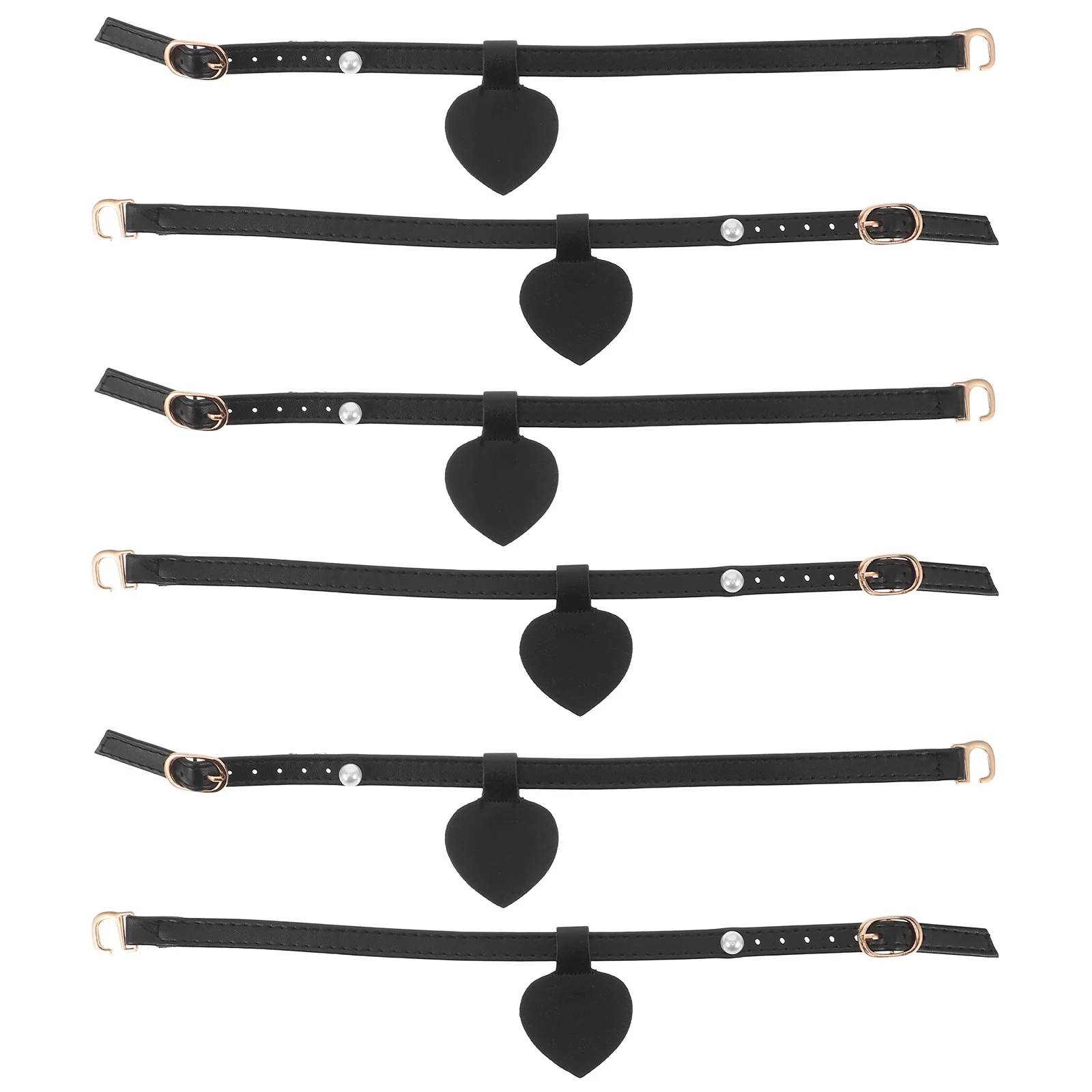 

6pcs Heel Straps For High Heels: Adjustable Detachable Shoe Strap Extender With Artificial Pearl Pu Buckle Secure Ankle