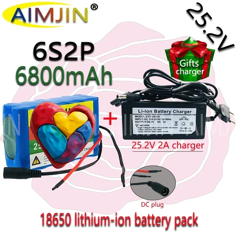 

2025 for DC 24V 6S2P Battery Pack CCTV Camera Monitor 25.2V 6800mah Battery Lithium Ion Battery Pack