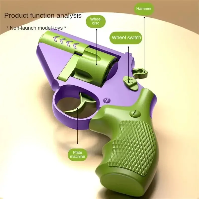 Fidget Toys 3D Printed Mini 1911 Fidget Blaster Rotatable Design Stress Relief Toys for Adults Suitable for All Best Gift