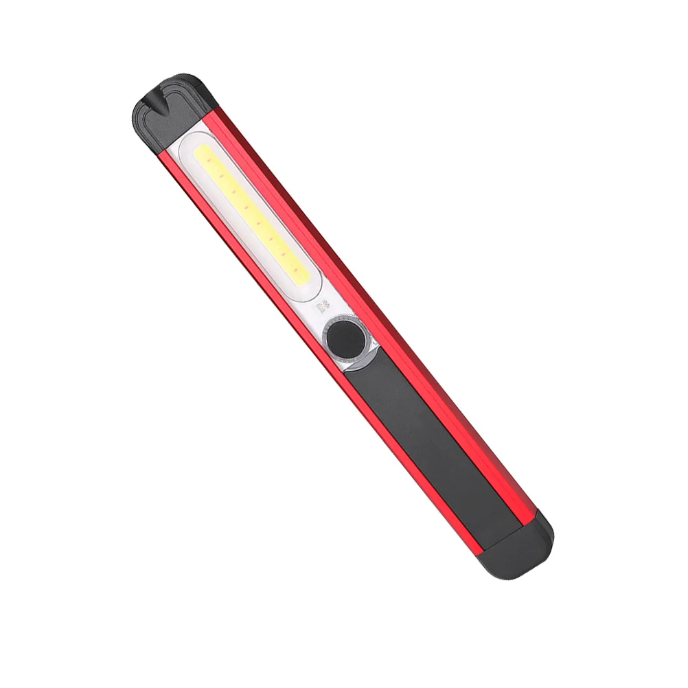 

Usb Charging Light Red Portable Cob Led Work Lamp 5 Modes Magnetic Belt Clip For Emergency Repair Outdoor Maintenance Aluminum