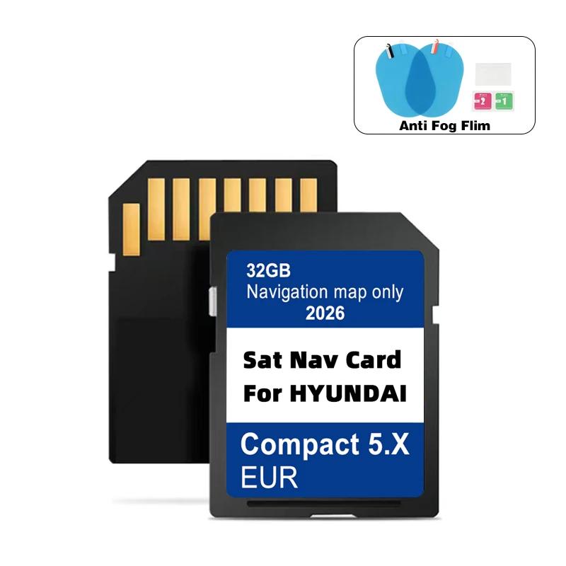 

32GB SD Card Maps Europe Turkey for Hyundai Compact 5.X Kona Santa Tucson i10 i20 i30 i40 Car Sat Nav 2026 Navigation GEN5 GPS