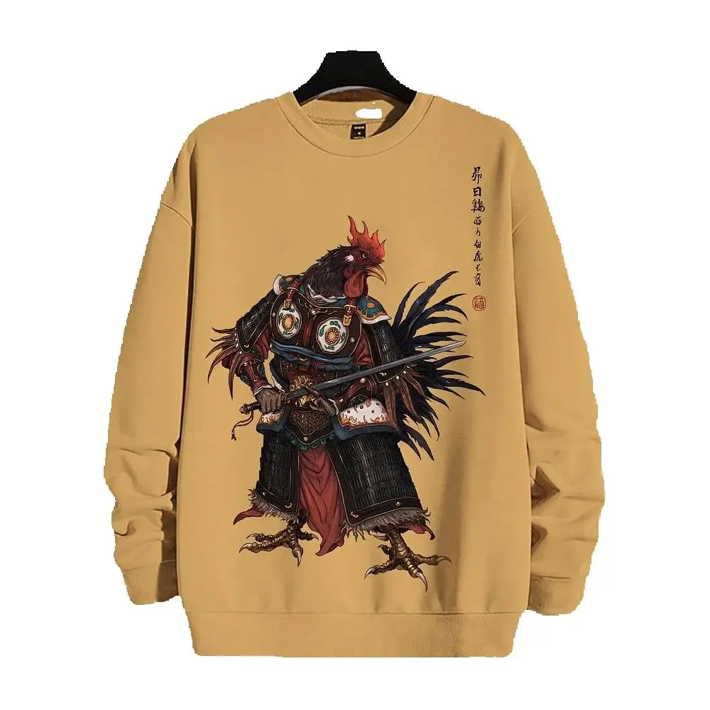 

Chicken Graphic Sweatshirts Men Casual Long Sleeve T-Shirt Autumn Fashion Inner Tees Oversized Sweatshirt Hoodies Men Clothing