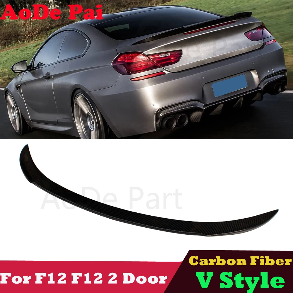 

640i 650i 640d Real Carbon Fiber Rear Boot Lip Spoiler for BMW 6 Series F12 F13 Coupe Convertible 2 Door 2012-2018