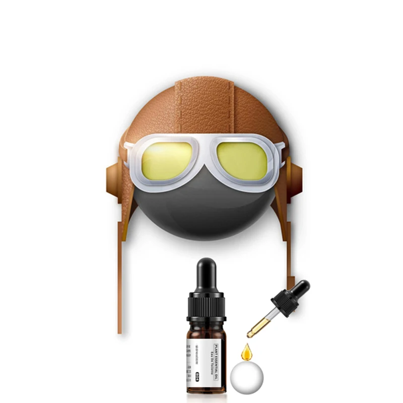 

Essential Oil Car Fragrance Helmet Pilot CarcCar Flavoring Car Perfume Leather Strap Hanging Difuser Car Interior Accessories