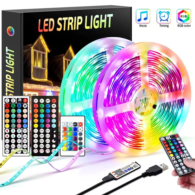

USB LED TV backlight adhesive lamp with remote control APP control music synchronization is suitable for bedroom home decoration