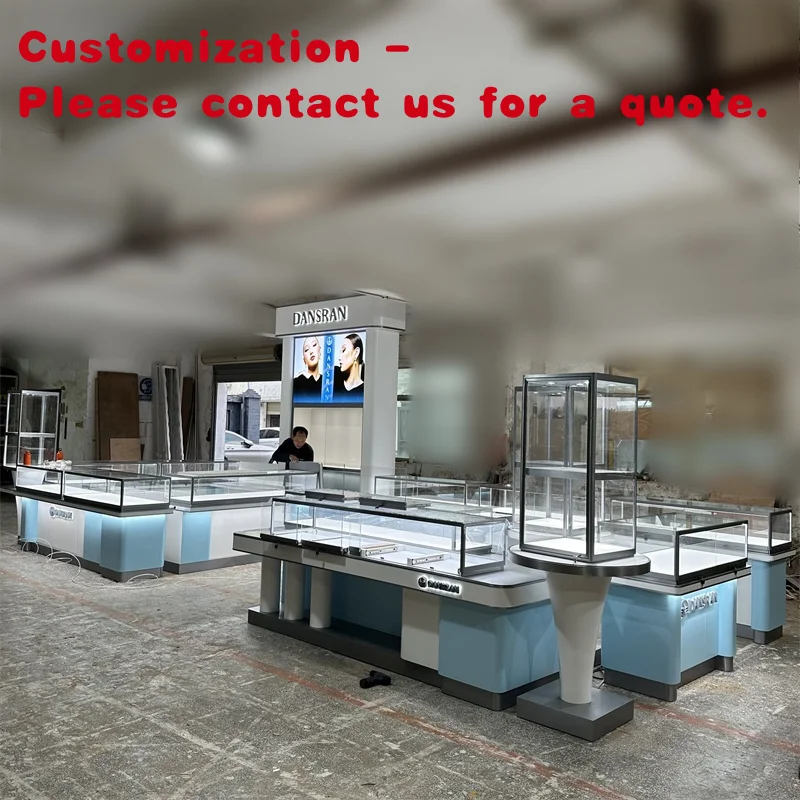 

custom.Tempered Glass Retail Kiosk Jewelry Showcase Jewellery Shop Furniture Shopping Mall Display Sales Kiosk Design
