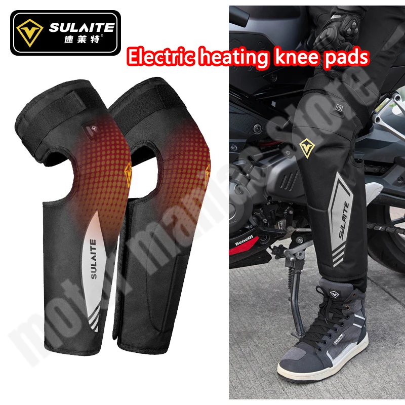 

Motorcycle Electric Heating Knee Pads CE2 Level Riding Protective Gear Windproof and Winter Warm Motorbike Knee Pads Men Women