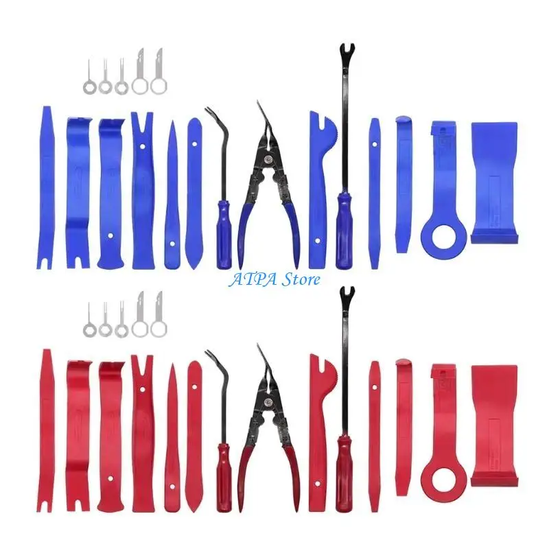 

U13C 5/16/19Pcs Car Interior Nylon Disassembly Seesaw Conversion Tool Interior Trim Tools Auto Radio Removal Pry Tools Set