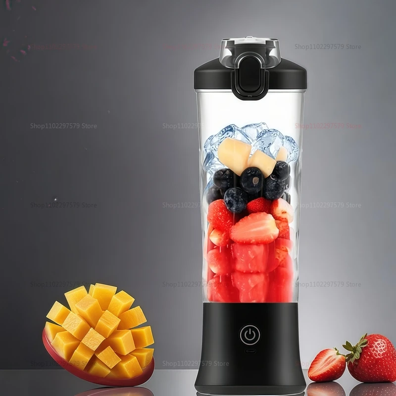 عصارة كهربائية منزلية قابلة لإعادة الشحن بمنفذ USB سعة 600 مل، خلاط فواكه محمول احترافي، خلاط صغير لعصير عصير عصير العصير