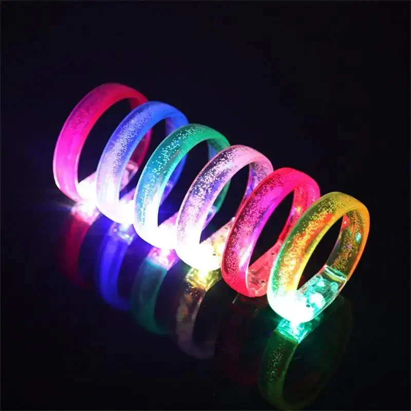 LED Bracelets Personalized Customized Logo Flashing Light Up Bracelet Glow Stick Wristband Birthday Neon Wedding Party