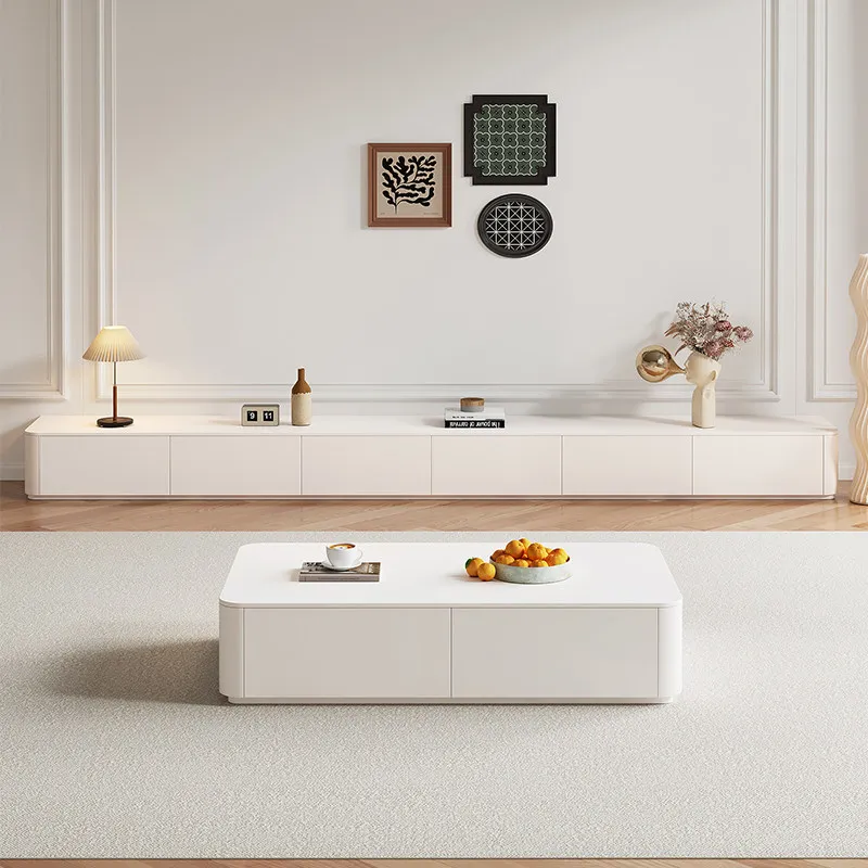 Wood White Tv Stands Living Room Modern Display Luxury Drawers Designer Tv Table Universal Muebles Para Tv Trendy Furniture