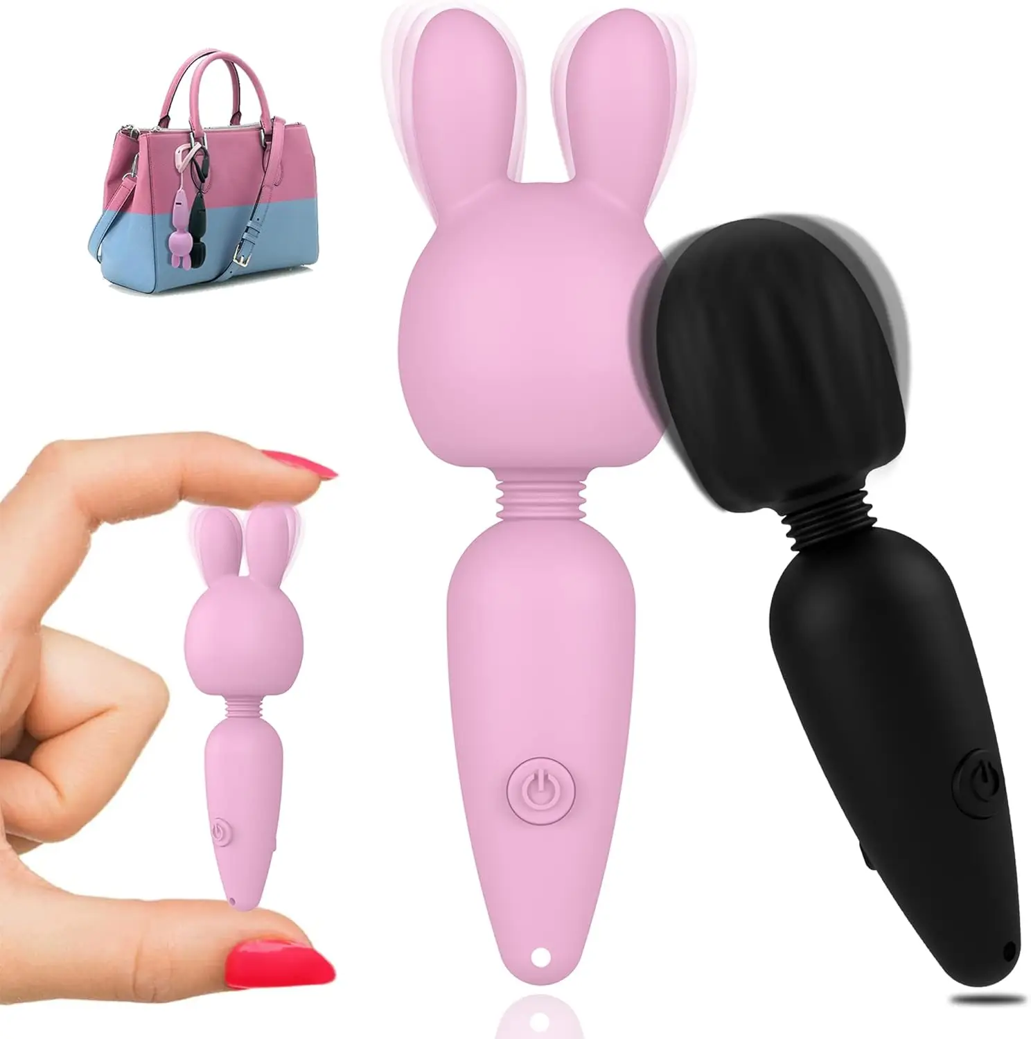 Rabbit Bullet Vibrator,G-Spot Nipple Clitorals Stimulator,USB Rechargeable 10 Modes For Travel Backpack Pendant,Mini Portable Va