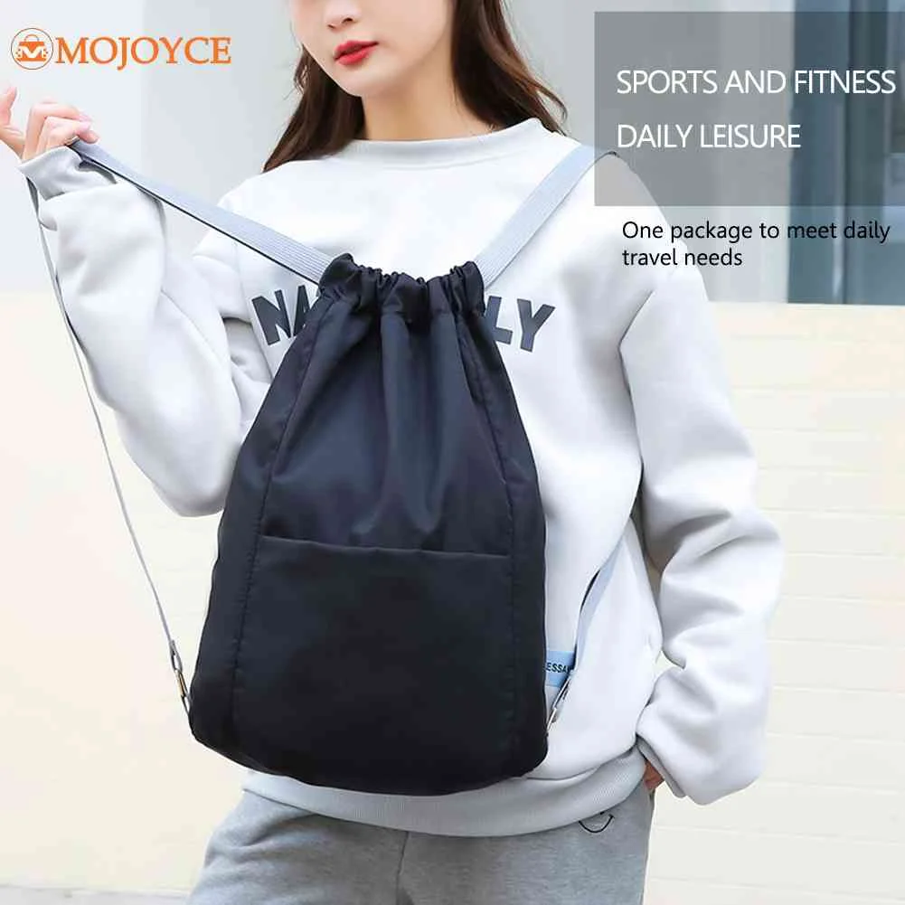 Women's Backpack Foldable Small Sports Bag Backpack Quality Oxford Drawstring Back Pack Female Yoga Bag School Bag Male Backpack