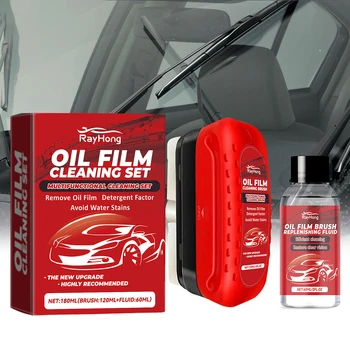 유리 오일 리필이 있는 유리 청소 보드, 범용 유리 청소 와이퍼 보드, 먼지 제거제, 자동차 앞유리 와이퍼 도구