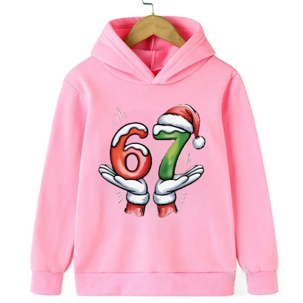 キッズ パーカー 2026 バイラル「67 バイブ」幼児用フード付きスウェットシャツ 男の子 女の子用 ファッショナブルで楽しい子供用快適なスウェットシャツ