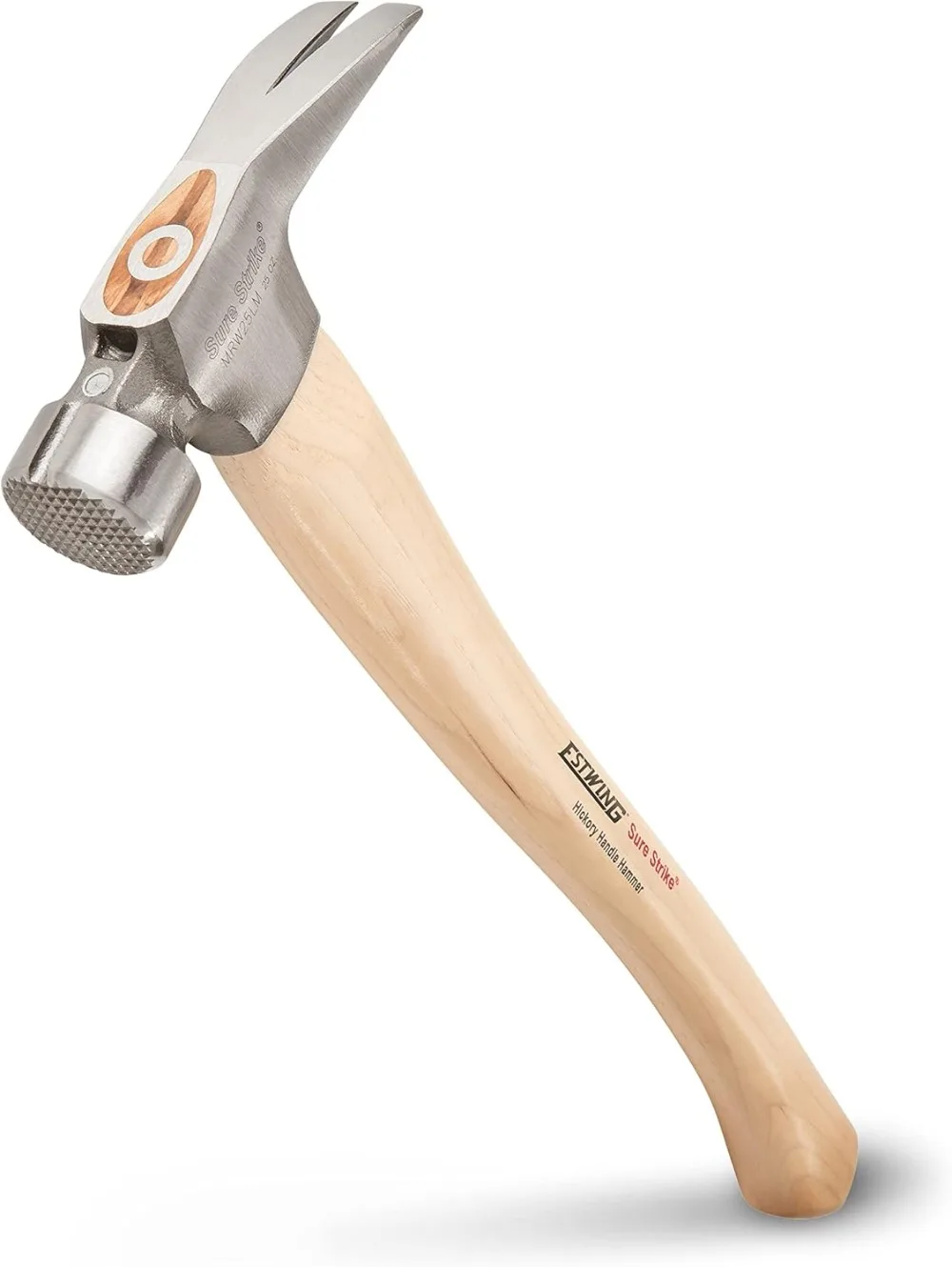 

Sure Strike California Framing Hammer - 25 Oz Straight Rip Claw with Milled Face & Hickory Wood Handle