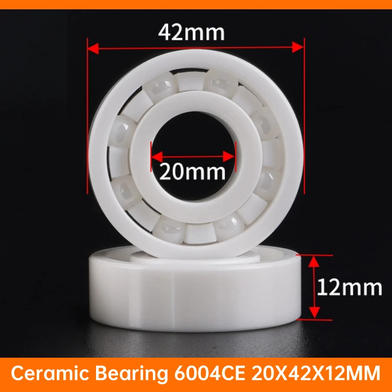 

1PCS 6004CE OPEN 6004-2RS Double Sealed 20X42X12 MM Waterproof zirconia Ceramic Bearing Thin-wall Deep Groove Ball Water-sealed