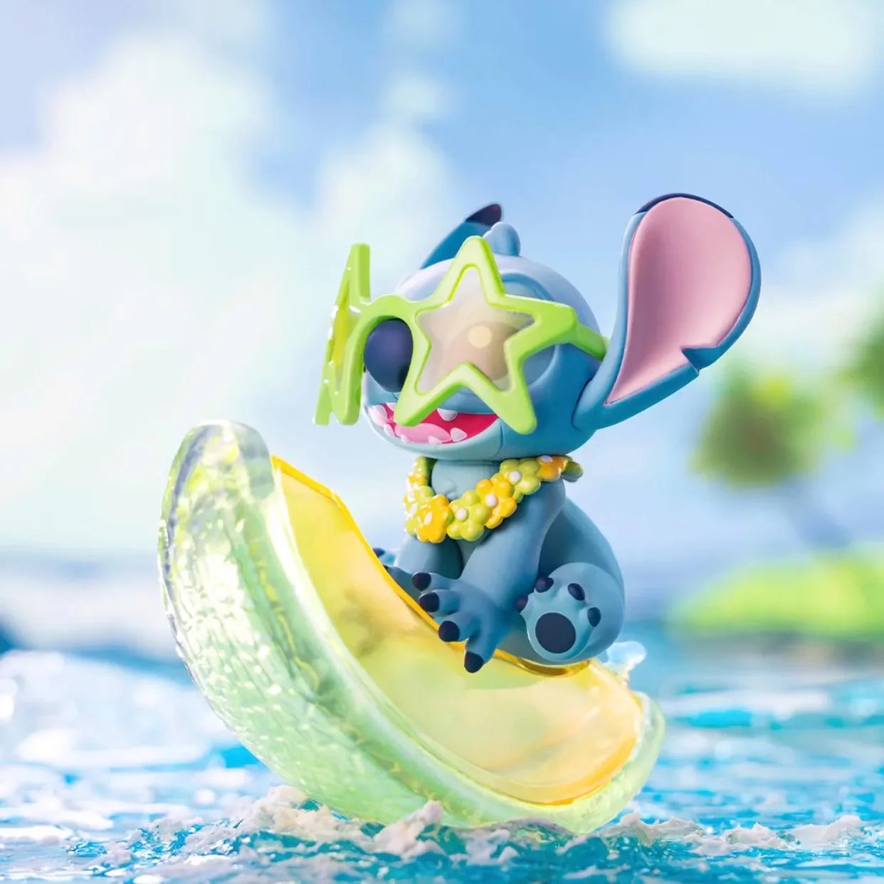 

Genuine Disney Character Peripherals Stitch Figure New Summer Carnival Series Blind Box Desktop Ornaments Model Toy Gift