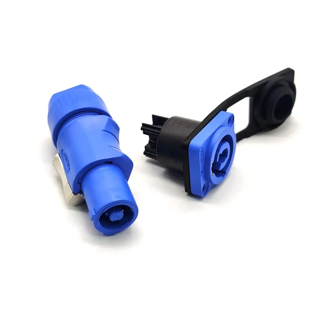 Waterproof 20A True‑Locking Power Plug and Socket Panel‑Mount Adapter IP65 Aviation Connector for LED Lighting