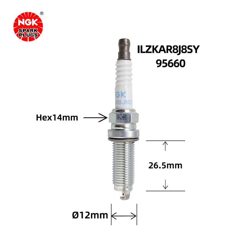 NGK Iridium Platinum Spark plug ILZKAR8J8SY 95660 is suitable for CRV Crown URV Accord 1.5T（4PCS)