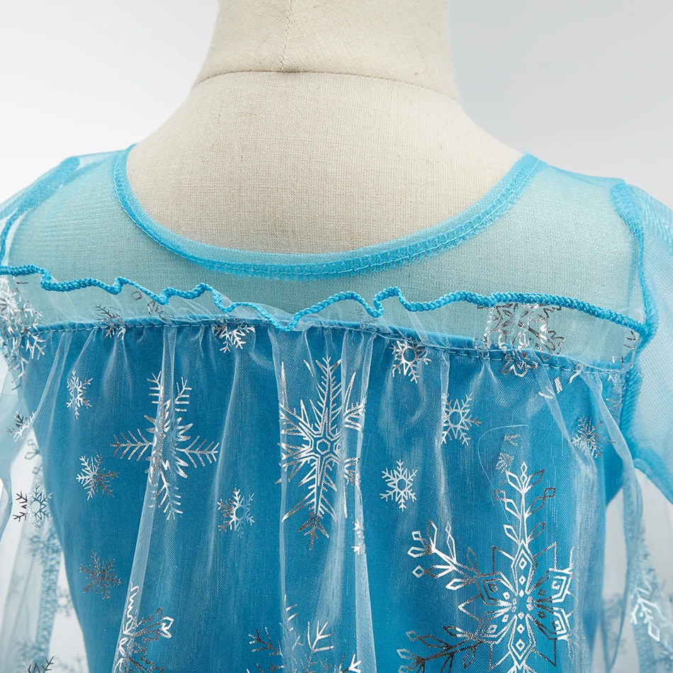 Children Anna Elsa Dress Girls Princess Cosplay Costume Kids Snow Queen Sequined Elegant Dress Girl Christmas Carnival Clothes image 5