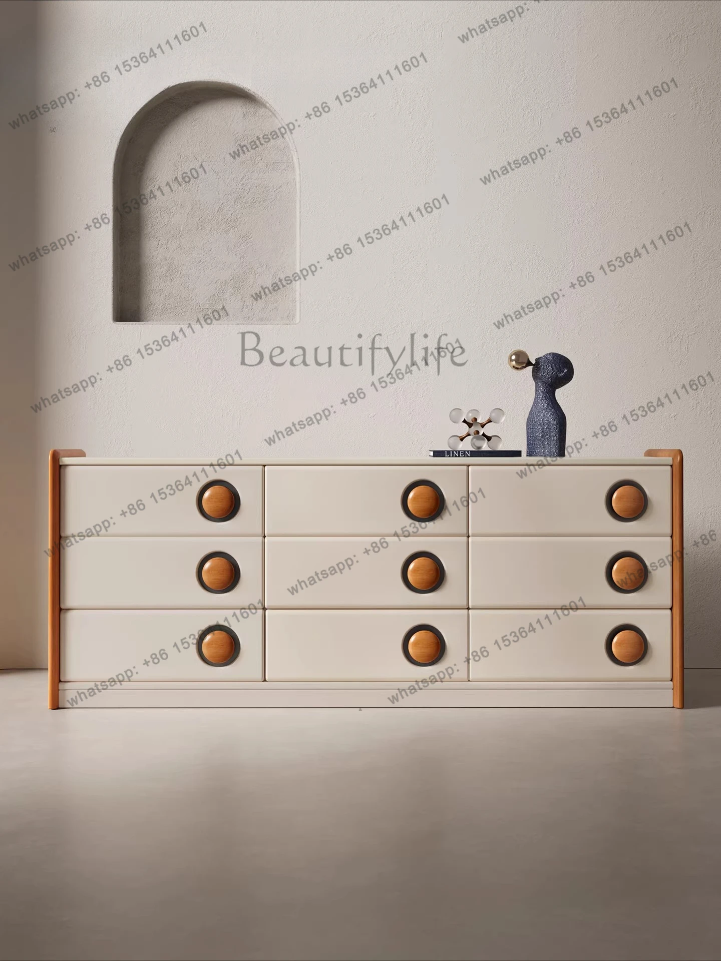 

Solid wood 9 chest, bedroom against the wall, bedroom storage, bedside cabinet, high-end pure solid wood