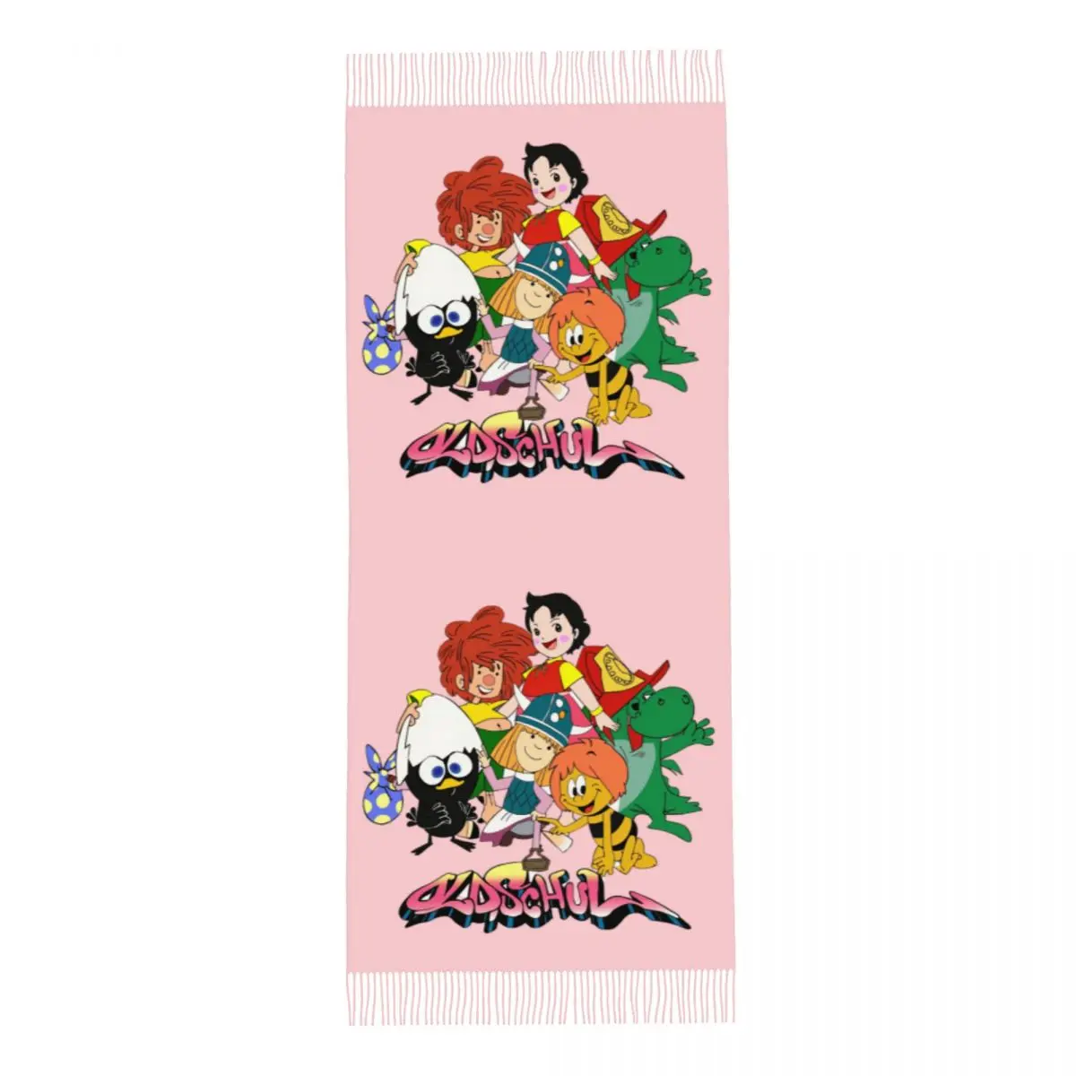 ماجا هايدي ويكي جريسو كاليميرو Pumuckl وشاح التفاف المرأة طويلة شتاء خريف دافئ شرابة شال للجنسين إيطاليا التلفزيون مانغا أنيمي الأوشحة