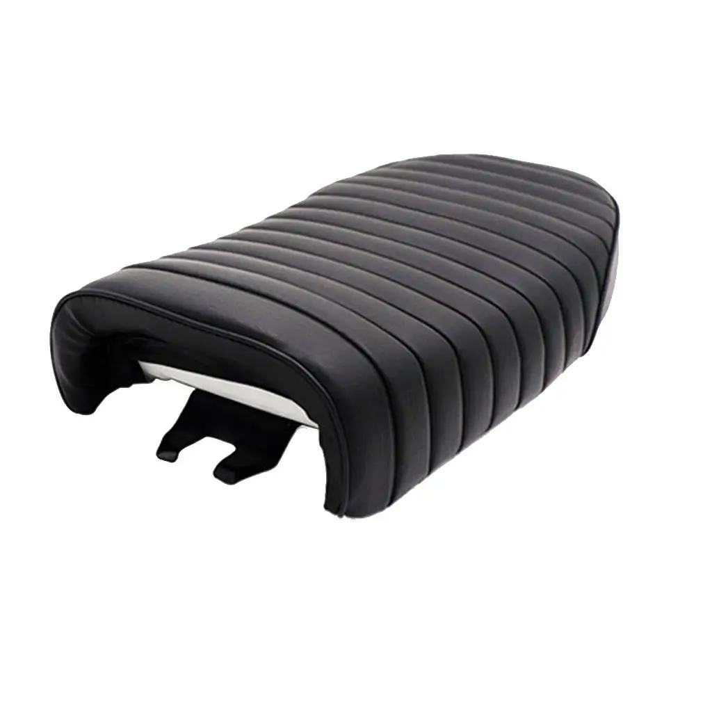 Motorcycle Retro Seat Black PU Leather Classic Cafe Racer Saddle Cushion Comfortable Chair for Honda CB750 CB550