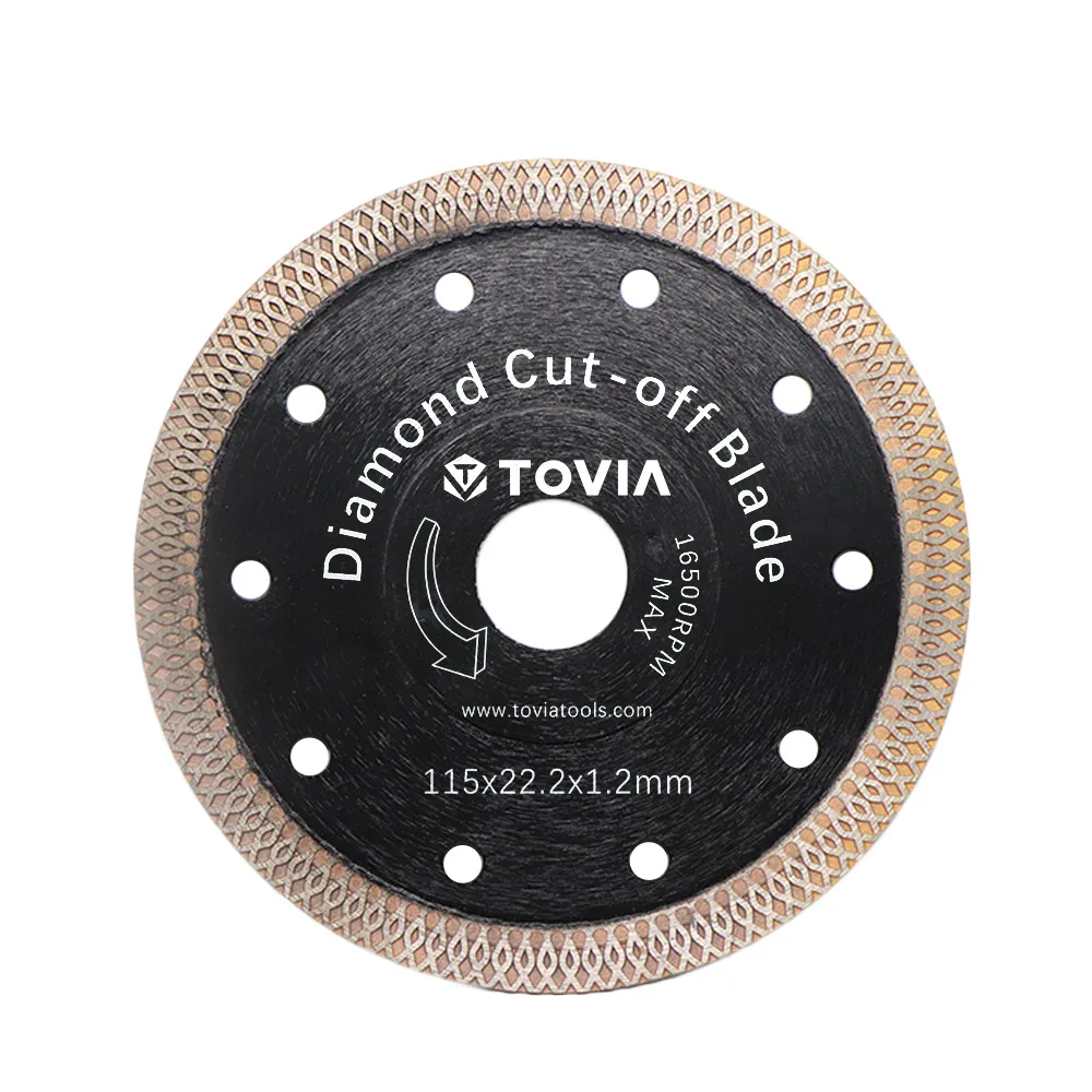 1Pc 4.52/4.92 Inch Diamond Saw Blade, Multipurpose Cutting Ceramic, Tile, Granite, Marble, with Steel Alloy, Safety Features