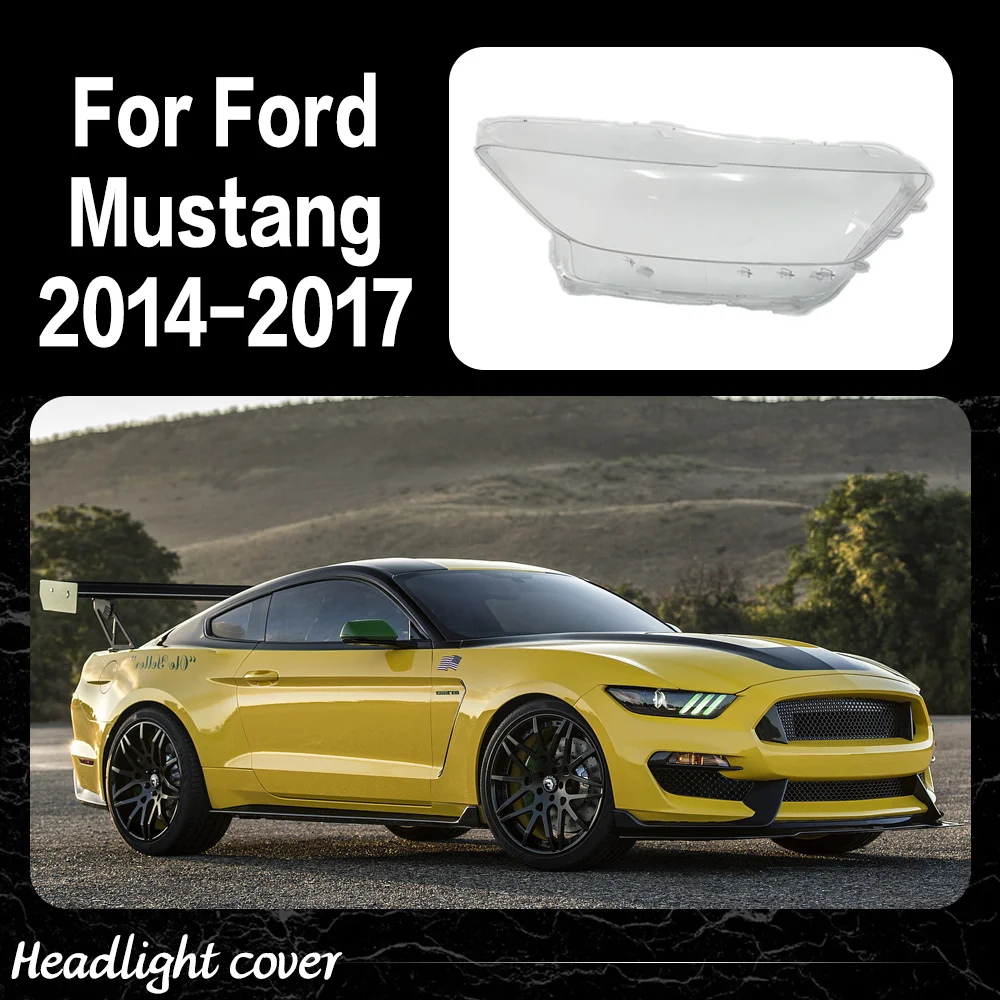

Headlight Lens For Ford Mustang 2014 2015 2016 2017 Transparent Headlamp Cover Plexiglass Replace Original Lampshade Housing