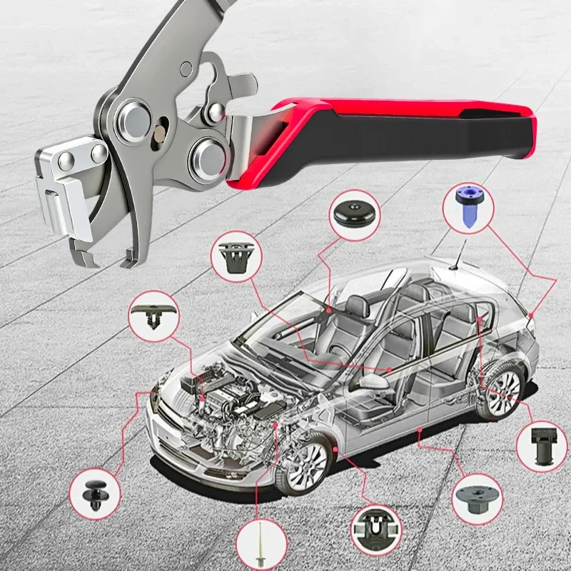 TINSOL Edelstahl-Klemmzange für Kfz-Befestigungen, Werkzeug zum Entfernen von Auto-Clips für Mechaniker, Heimwerker, Garage, Werkstatt, Befestigungsentfernung – Detail 7