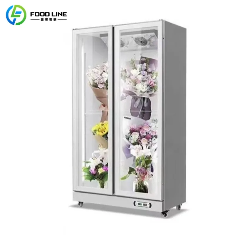 FL Customized 2 Doors Fresh Flowers Preservation Floral Storage Commercial Flower Cooler Cabinet Refrigerator Display Fridge