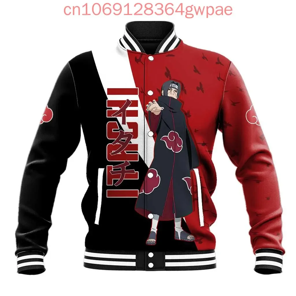 ใหม่ Naruto เบสบอลแจ็คเก็ต 3D พิมพ์ Street แฟชั่น Y2K ผู้ชายและผู้หญิงเสื้อเด็ก