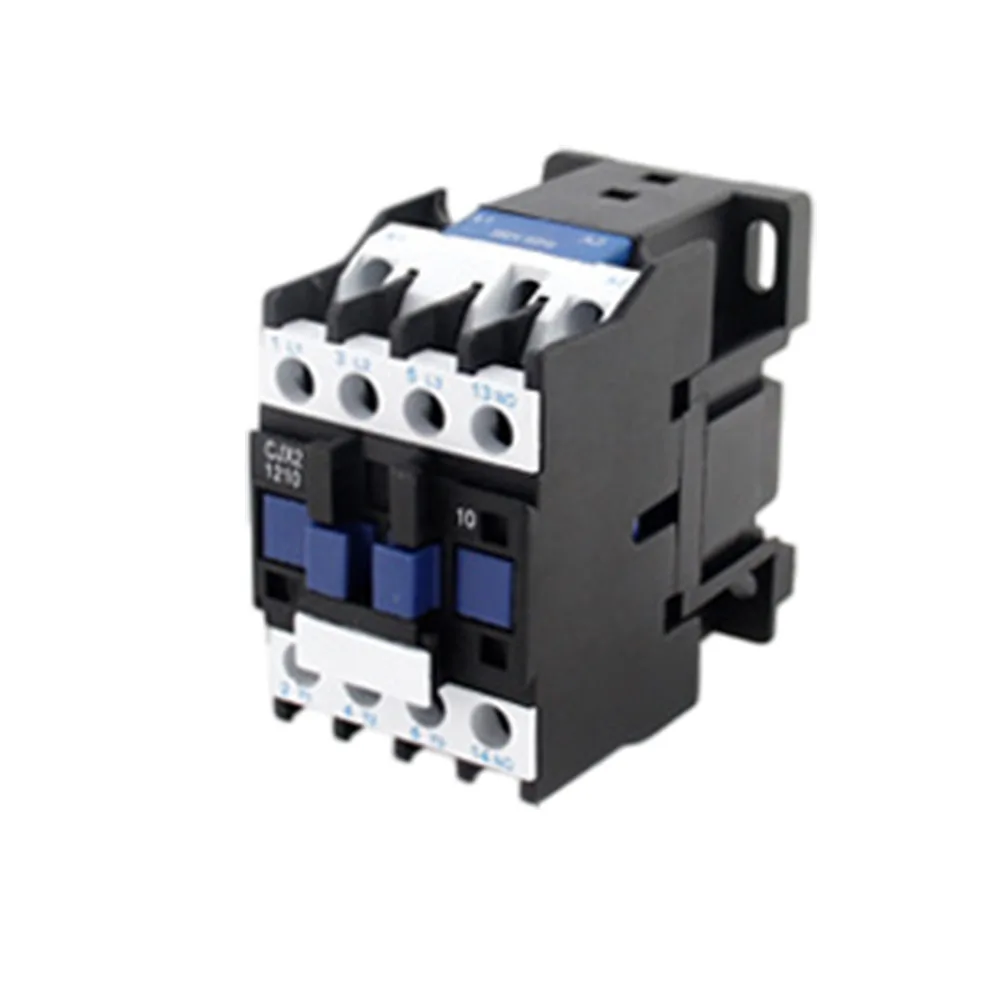 CJX2-1210 CJX2-1201 AC Contactor 12A 1 Pole with 1NO 1NC Auxiliary Contacts for Electrical Panels AC220V AC380V