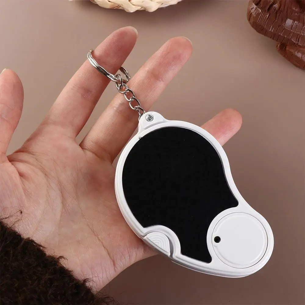 Pocket With Light Foldable Magnifier Folding Illuminated Key Chain Magnifier Lens Handheld 5X Magnifying Glass Reading