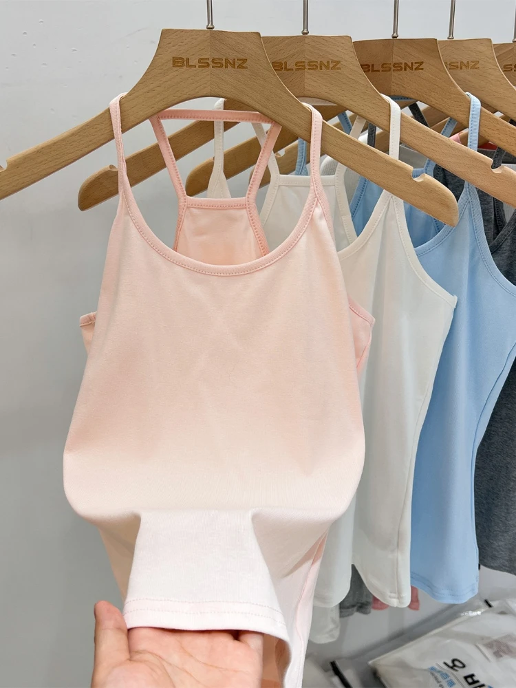 

New Solid Basic Knitted Tank Top Sexy Crop Tops Women Summer Vintage Sleeveless Camis Women's Slim Camisole Backless Y2k Clothes