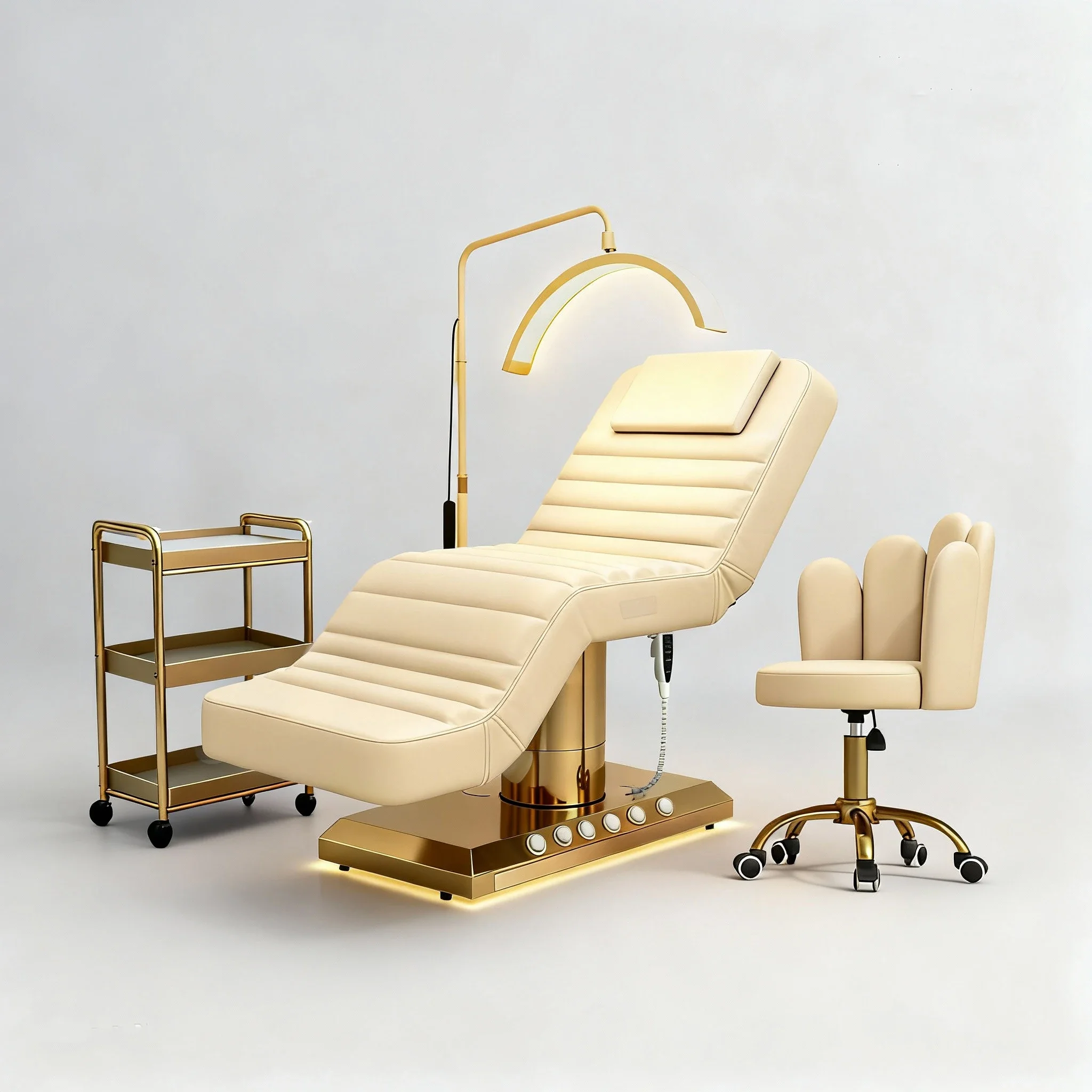 Lash Extension Beds Curved Lash Bed Luxury Salon Furniture Chair Cosmetic Spa Facial Massage Tables & Beds Beauty Lash Bed
