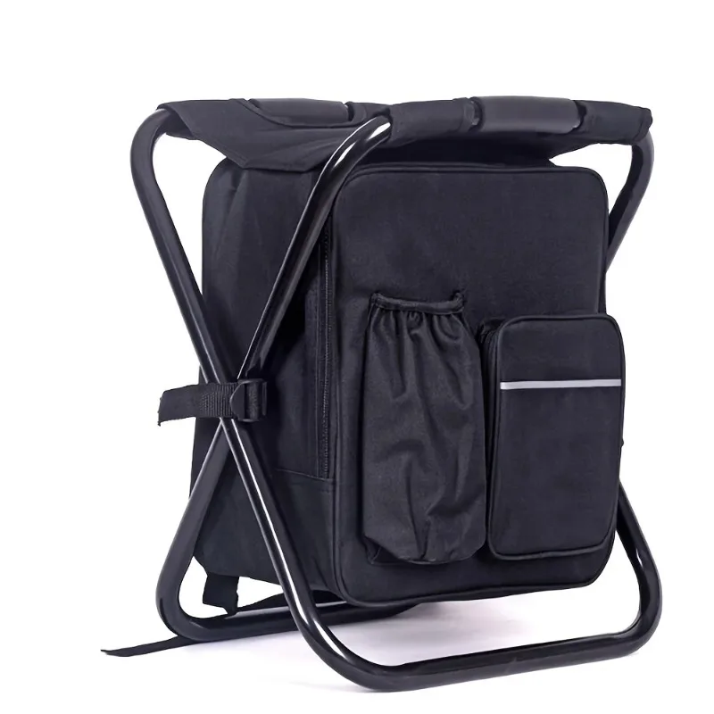 3-in-1 Cooler Backpack with Folding Stool | Insulated Waterproof Bag & Portable Chair Combo for Hiking, Fishing, Beach