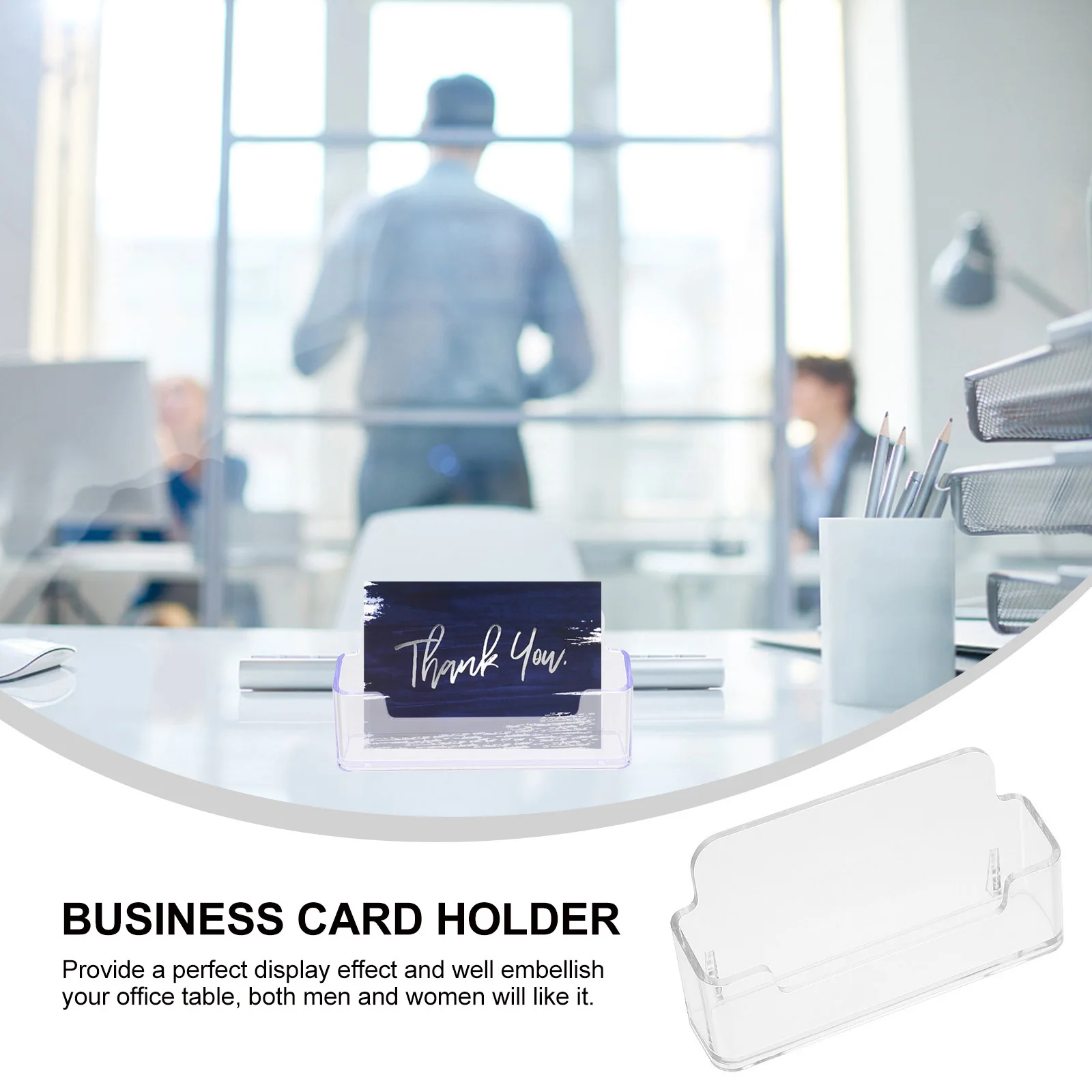 3 шт. акриловый прозрачный держатель для визитных карточек, прозрачный органайзер, подставка, настольный дисплей для хранения, профессиональное использование, дисплей для визитных карточек
