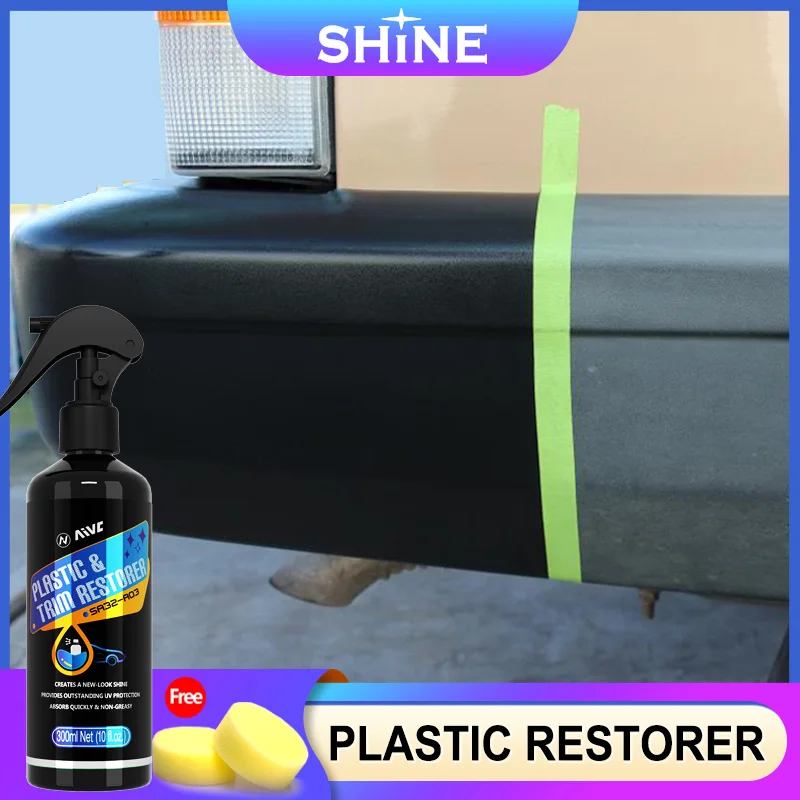 

Plastic Restorer Back To Black Gloss Car Cleaning Products Auto Polish Coating Car Detailing Renovator Shiny And Darker！