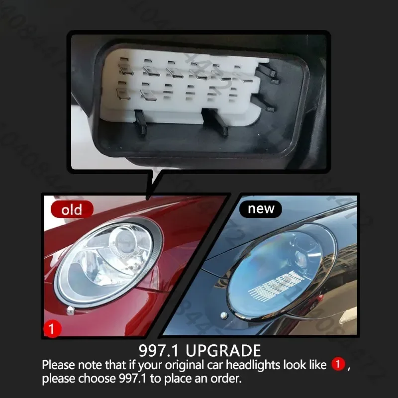 For Porsche 911 997 Headlight 2005-2012 997.1 997.2 Upgrade Old to New 992 Matrix Led Front Head Lights Auto Lamp Plug and Play