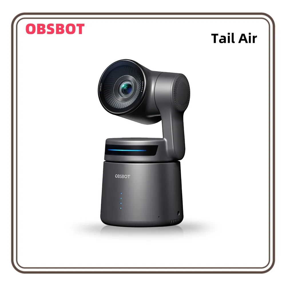 OBSBOT Tail Air NDI kamera strumieniowa 4K AI śledzenie kamera PTZ HDMI/USB-C/bezprzewodowa kamera internetowa kamera wideo transmisja na żywo obsługa aplikacji