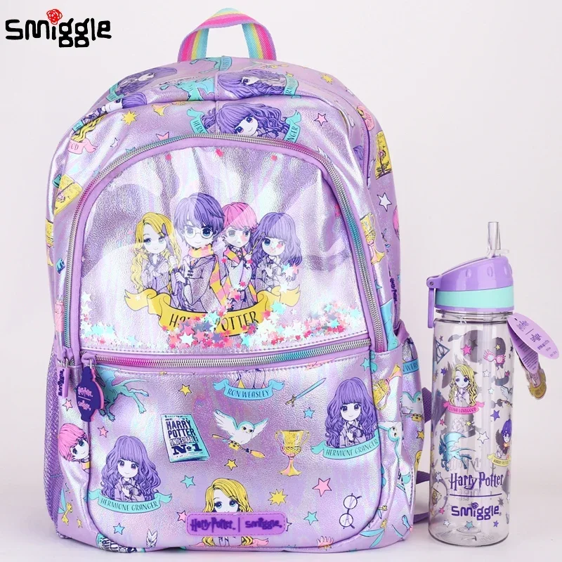 Sac à dos Smighidden australien authentique pour enfants, sac à dos violet mignon, tasse à eau, cadeau étudiant