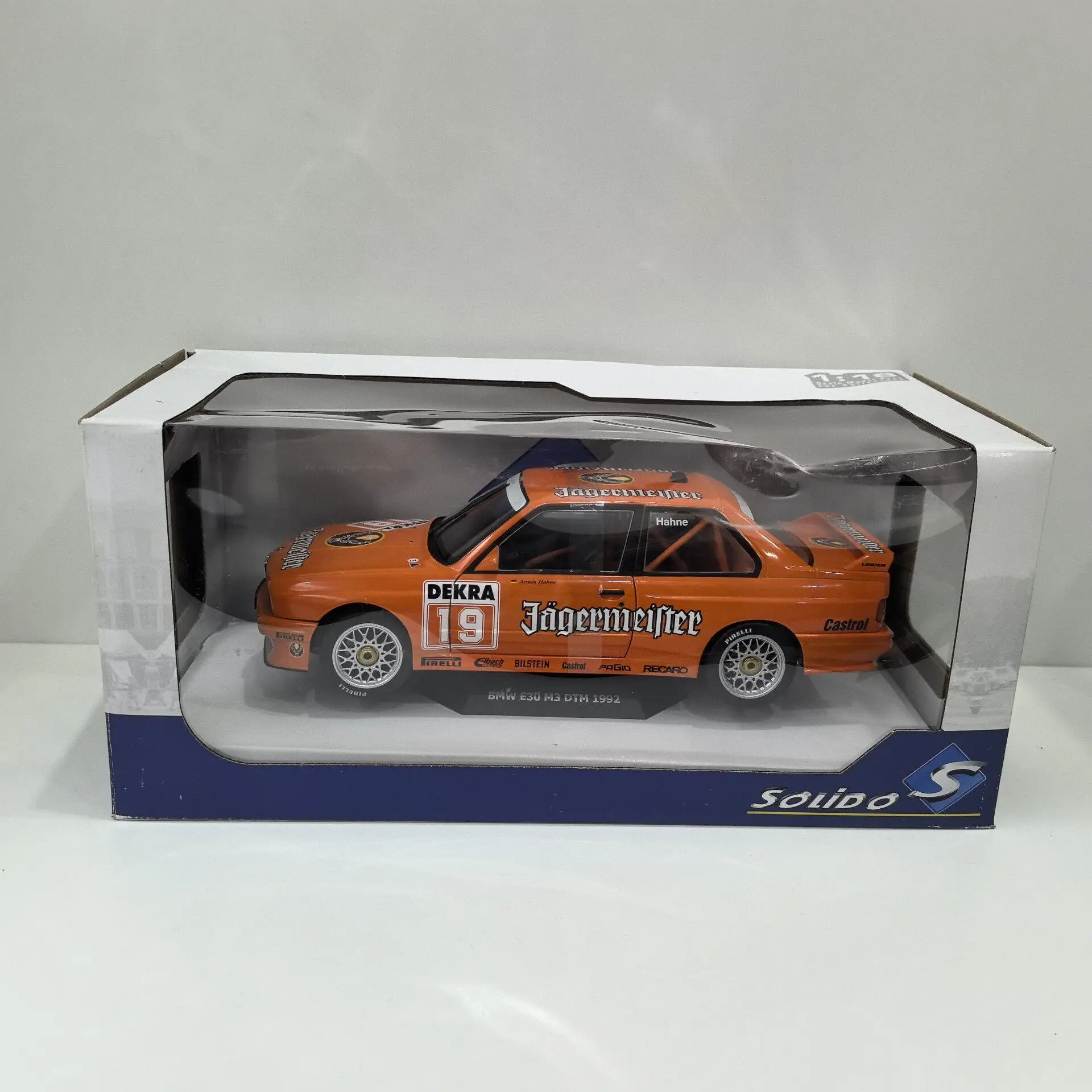 

Diecast SOLIDO 1/18 Scale BMW M3 E30 # 19 1992 Racing V3 Deer Head Coating Alloy Car Model