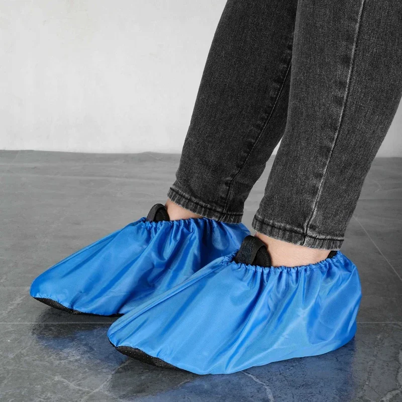 Cubiertas de zapatos impermeables para adultos, protectores de zapatos para el hogar, antideslizantes, lavables, uso repetido