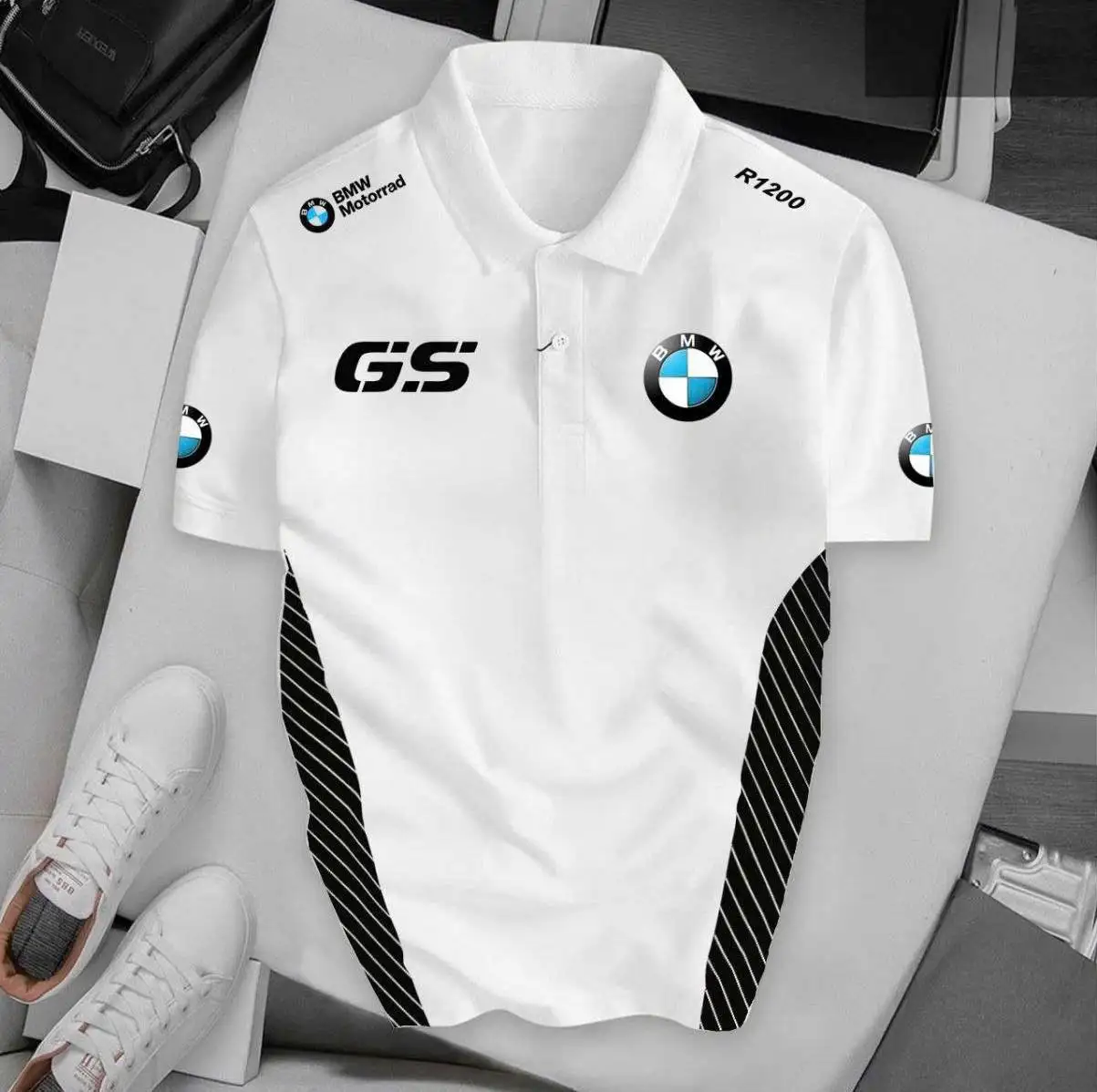 

26 BMW Motorsport Motorcycle Ride T-shirt Racing Team Summer Quick Drying Breathable Polo Shirt Lapel Buttons for Auto Motorrad